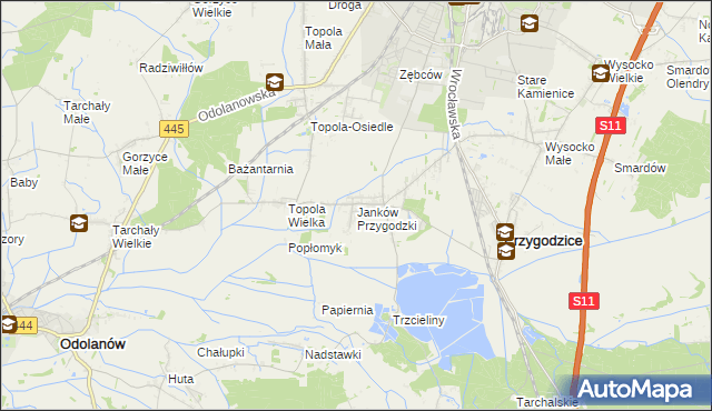 mapa Janków Przygodzki, Janków Przygodzki na mapie Targeo