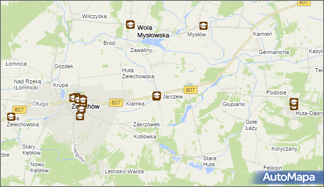 mapa Jarczew, Jarczew na mapie Targeo