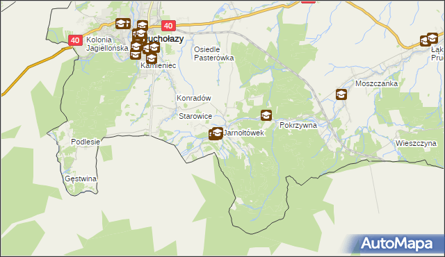 mapa Jarnołtówek, Jarnołtówek na mapie Targeo