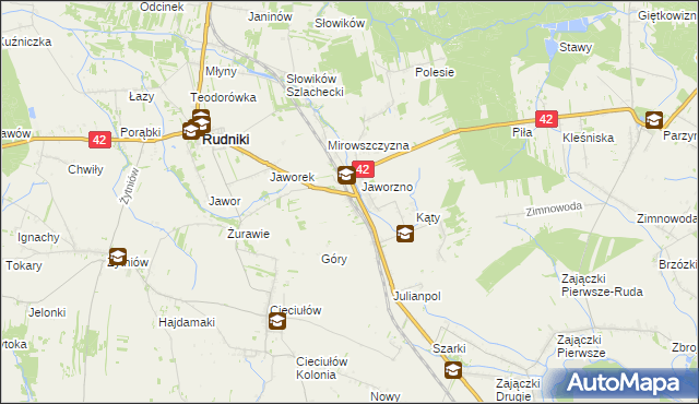 mapa Jaworzno Bankowe, Jaworzno Bankowe na mapie Targeo