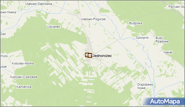 mapa Jednorożec, Jednorożec na mapie Targeo