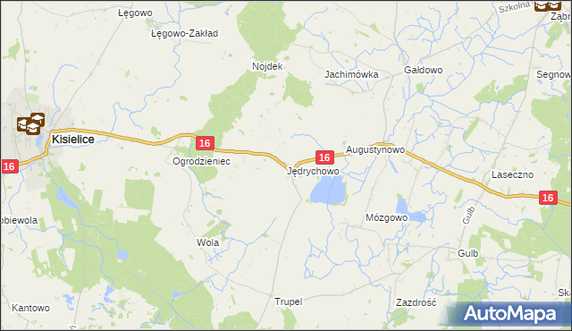 mapa Jędrychowo gmina Kisielice, Jędrychowo gmina Kisielice na mapie Targeo