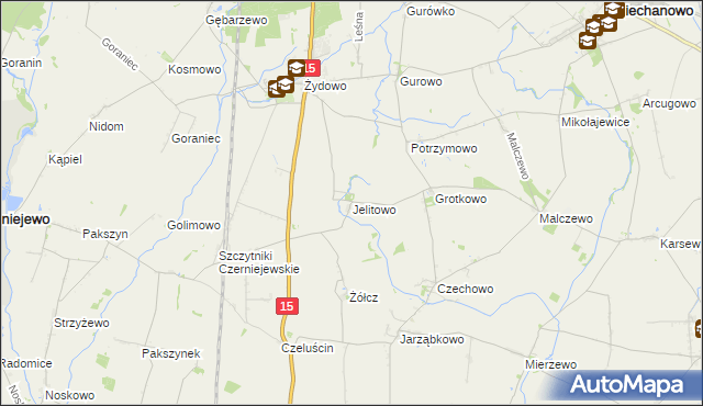 mapa Jelitowo, Jelitowo na mapie Targeo