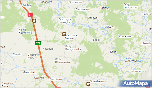 mapa Jesionka gmina Baboszewo, Jesionka gmina Baboszewo na mapie Targeo