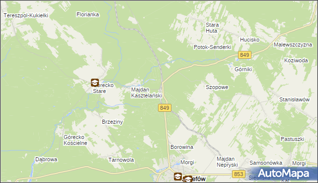 mapa Józefów Roztoczański, Józefów Roztoczański na mapie Targeo