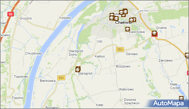 mapa Kałdus, Kałdus na mapie Targeo