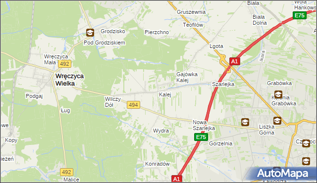 mapa Kalej, Kalej na mapie Targeo