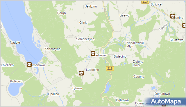 mapa Karlikowo, Karlikowo na mapie Targeo