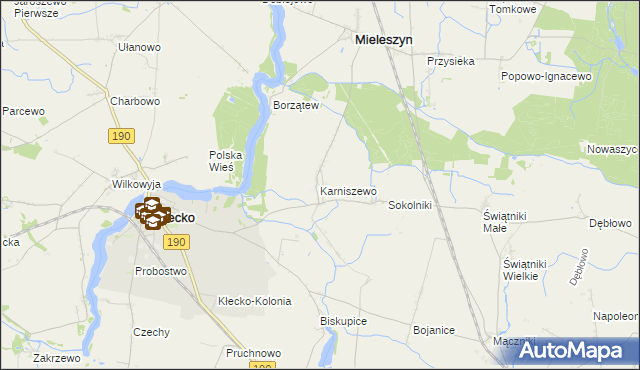 mapa Karniszewo, Karniszewo na mapie Targeo