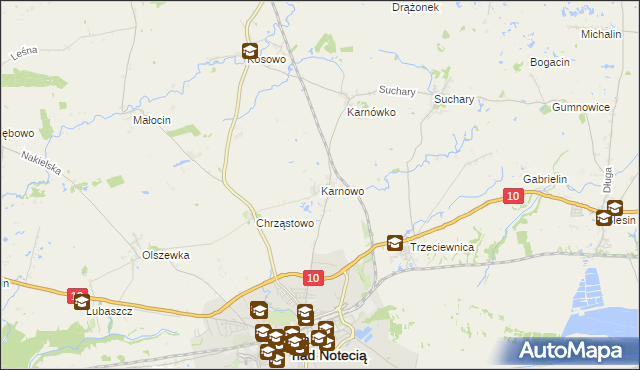 mapa Karnowo, Karnowo na mapie Targeo