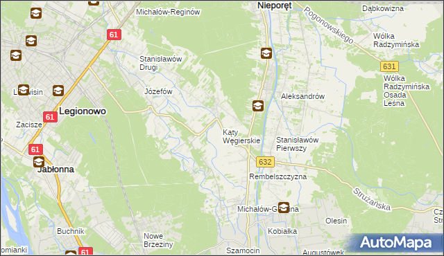 mapa Kąty Węgierskie, Kąty Węgierskie na mapie Targeo