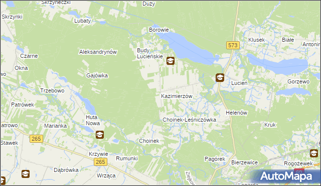 mapa Kazimierzów gmina Gostynin, Kazimierzów gmina Gostynin na mapie Targeo