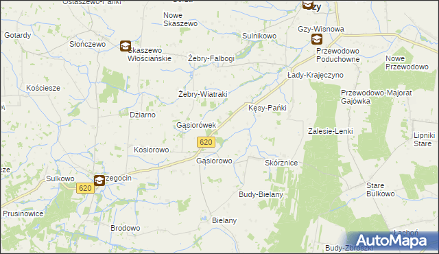 mapa Kęsy-Wypychy, Kęsy-Wypychy na mapie Targeo