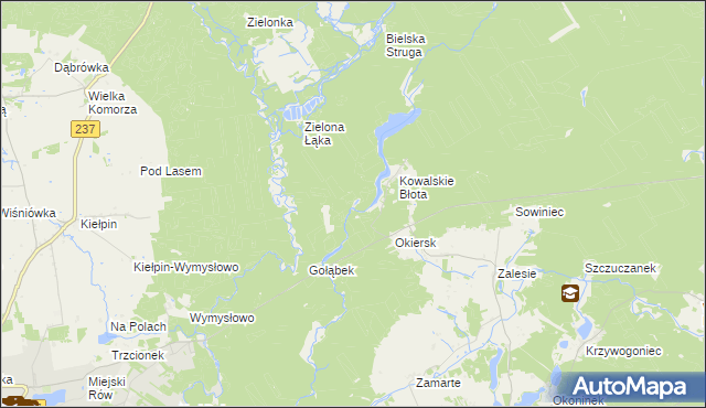 mapa Kiełpiński Most, Kiełpiński Most na mapie Targeo