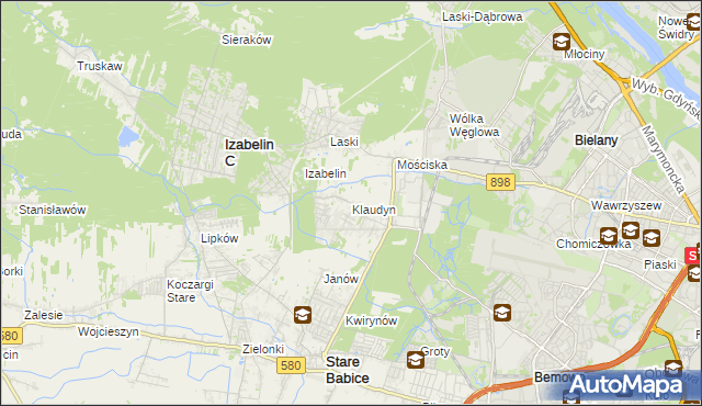 mapa Klaudyn, Klaudyn na mapie Targeo