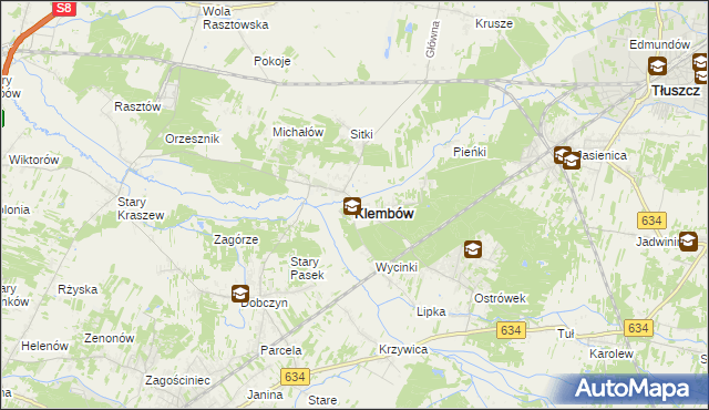 mapa Klembów, Klembów na mapie Targeo