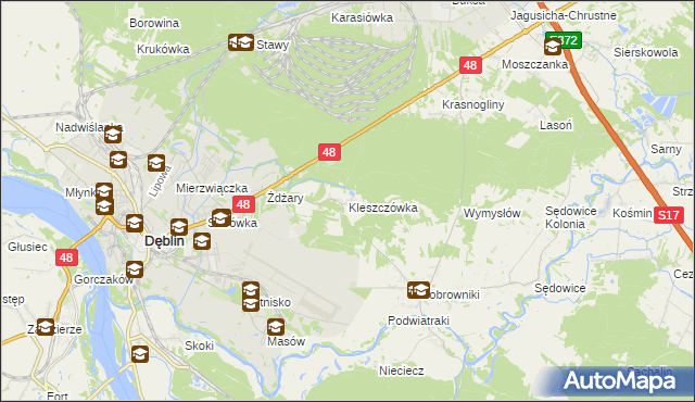 mapa Kleszczówka, Kleszczówka na mapie Targeo