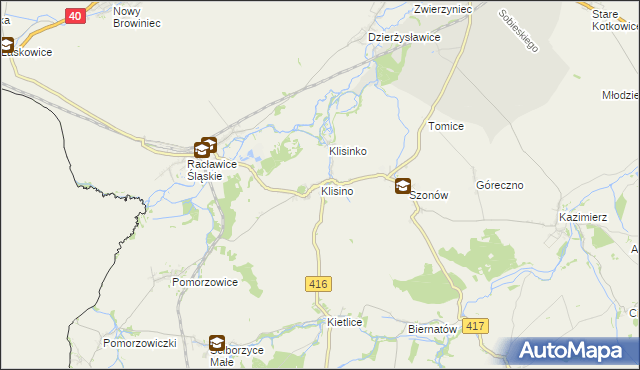 mapa Klisino, Klisino na mapie Targeo