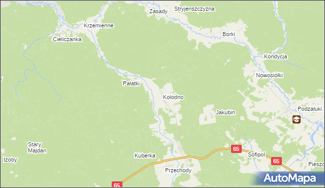 mapa Kołodno, Kołodno na mapie Targeo