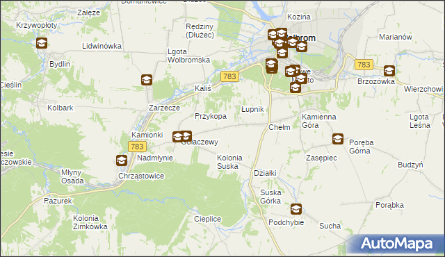 mapa Kolonia Chełmska, Kolonia Chełmska na mapie Targeo