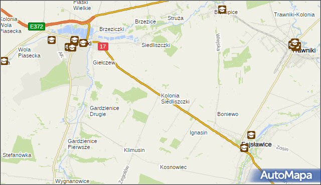 mapa Kolonia Siedliszczki, Kolonia Siedliszczki na mapie Targeo