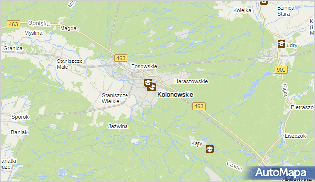 mapa Kolonowskie, Kolonowskie na mapie Targeo