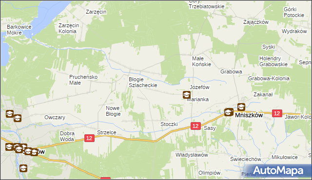 mapa Konstantynów gmina Mniszków, Konstantynów gmina Mniszków na mapie Targeo
