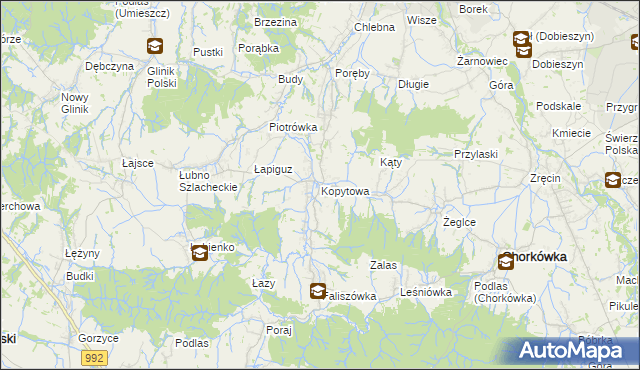 mapa Kopytowa, Kopytowa na mapie Targeo