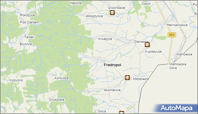 mapa Kormanice, Kormanice na mapie Targeo