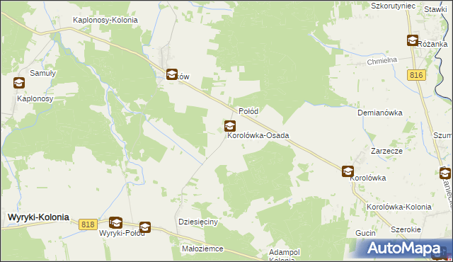 mapa Korolówka-Osada, Korolówka-Osada na mapie Targeo