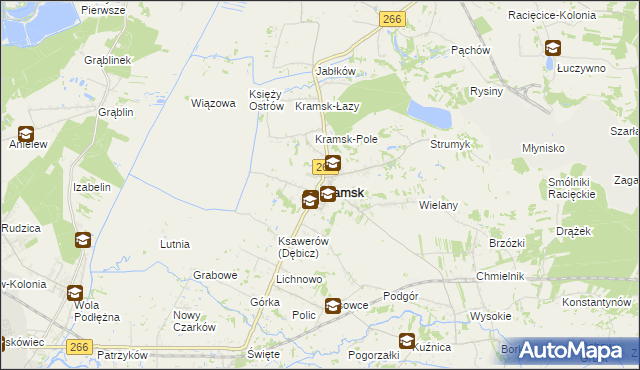 mapa Kramsk, Kramsk na mapie Targeo