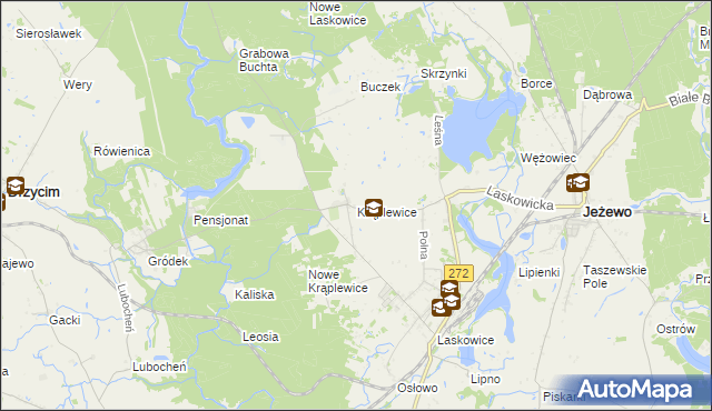 mapa Krąplewice, Krąplewice na mapie Targeo