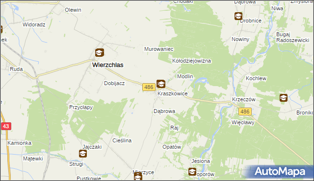 mapa Kraszkowice, Kraszkowice na mapie Targeo