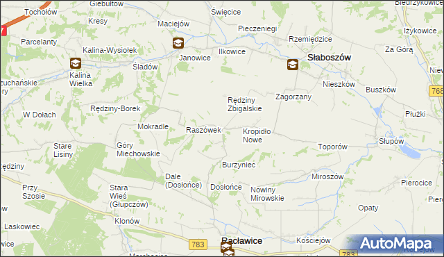 mapa Kropidło, Kropidło na mapie Targeo