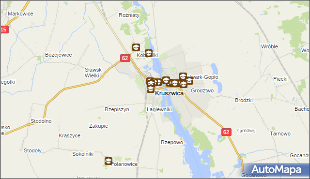 mapa Kruszwica, Kruszwica na mapie Targeo