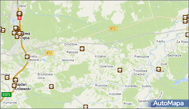 mapa Krzątka, Krzątka na mapie Targeo