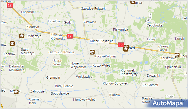 mapa Kuczki-Kolonia, Kuczki-Kolonia na mapie Targeo