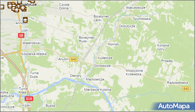 mapa Kudelicze, Kudelicze na mapie Targeo