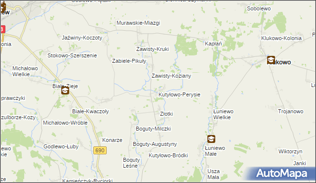 mapa Kutyłowo-Perysie, Kutyłowo-Perysie na mapie Targeo