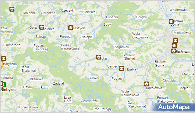 mapa Lecka, Lecka na mapie Targeo