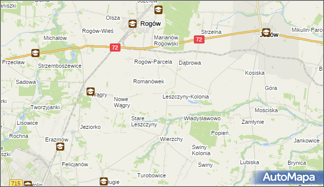 mapa Leszczyny-Kolonia, Leszczyny-Kolonia na mapie Targeo