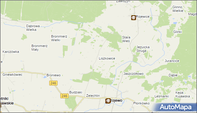 mapa Liszkowice, Liszkowice na mapie Targeo