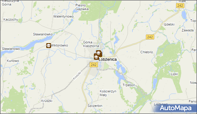 mapa Łobżenica, Łobżenica na mapie Targeo