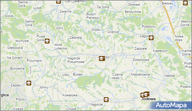 mapa Lubcza gmina Ryglice, Lubcza gmina Ryglice na mapie Targeo