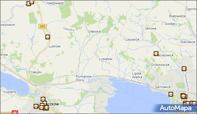 mapa Lubiatów gmina Otmuchów, Lubiatów gmina Otmuchów na mapie Targeo