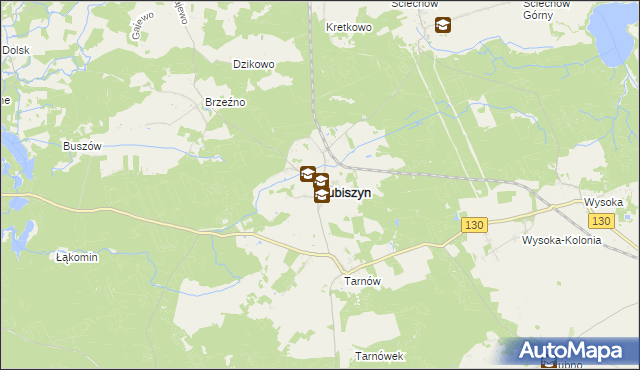 mapa Lubiszyn, Lubiszyn na mapie Targeo