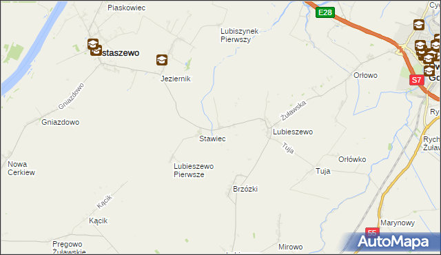 mapa Lubiszynek Drugi, Lubiszynek Drugi na mapie Targeo