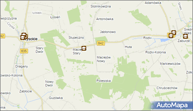 mapa Maciejów Nowy, Maciejów Nowy na mapie Targeo