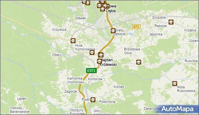 mapa Majdan Królewski, Majdan Królewski na mapie Targeo