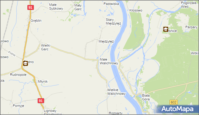 mapa Małe Walichnowy, Małe Walichnowy na mapie Targeo